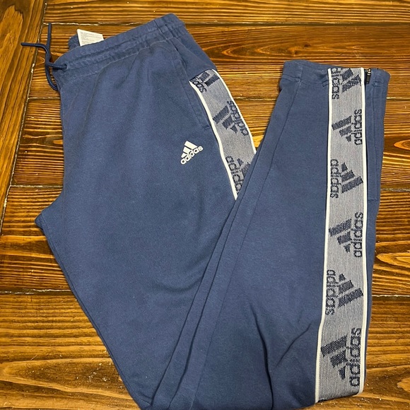 adidas Other - Adidas Mens Steel Blue Soccer Style Sweatpants Size S